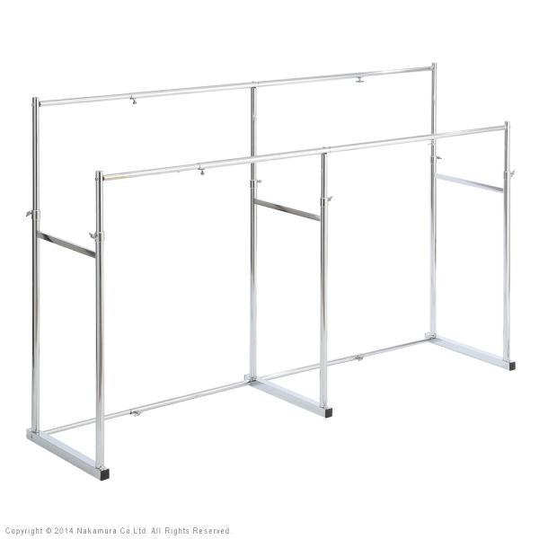 【美品】頑丈押入れハンガーラック g105249]Porta 押入れ伸縮頑丈ハンガー 半間用(幅60〜100cm