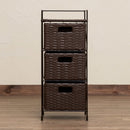 チェスト 収納 棚 3段 ラタン調 カゴ 引き出し アジアンテイスト 収納棚 収納チェスト おしゃれ 和風 ランドリー たんす タンス 箪笥 収納ラック 【納期B】【skb-tme02】
