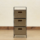 チェスト 収納 棚 3段 ラタン調 カゴ 引き出し アジアンテイスト 収納棚 収納チェスト おしゃれ 和風 ランドリー たんす タンス 箪笥 収納ラック 【納期B】【skb-tme02】