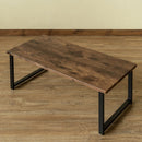 センターテーブル おしゃれ 木製 欧風 北欧 ローテーブル 黒 脚 モダン 小さめ 木目調 天板 スチール脚 スタイリッシュ 西海岸風 ブルックリン インテリア 家具 【納期B】【skb-utk08】