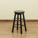 スツール カウンターチェア ハイタイプ 木製 座面 回転式 360度 シンプル 椅子 バーチェアー キッチンカウンター用 おしゃれ シンプル 黒 ブラック 白 ホワイト 【納期B】【skb-pht01】