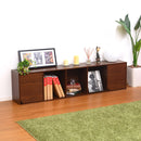 カラーボックス 棚 収納棚 横置き 横向き A4 サイズ 収納可能 隙間収納 すき間 本棚 収納ボックス オープンラック 目隠し 扉 戸 ドア シンプル 木目柄 スリム 白 【納期A】【a4-t5d】