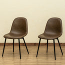 ダイニングチェア 2脚セット 椅子 おしゃれ 革 フェイクレザー張り ビンテージ風 アンティーク調 デザイナーズ アメリカン アジャスター付き がたつき防止 【納期B】【skb-clf21】