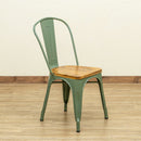 ダイニングチェア 2脚 セット 椅子 おしゃれ ビンテージ風 レトロ デザイン 黒 ブラック 緑 グリーン シルバー ホワイト 白 スタッキング可能 スチール 背もたれ 【納期B】【skb-jh03】