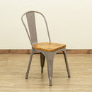 ダイニングチェア 2脚 セット 椅子 おしゃれ ビンテージ風 レトロ デザイン 黒 ブラック 緑 グリーン シルバー ホワイト 白 スタッキング可能 スチール 背もたれ 【納期B】【skb-jh03】