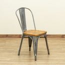 ダイニングチェア 2脚 セット 椅子 おしゃれ ビンテージ風 レトロ デザイン 黒 ブラック 緑 グリーン シルバー ホワイト 白 スタッキング可能 スチール 背もたれ 【納期B】【skb-jh03】