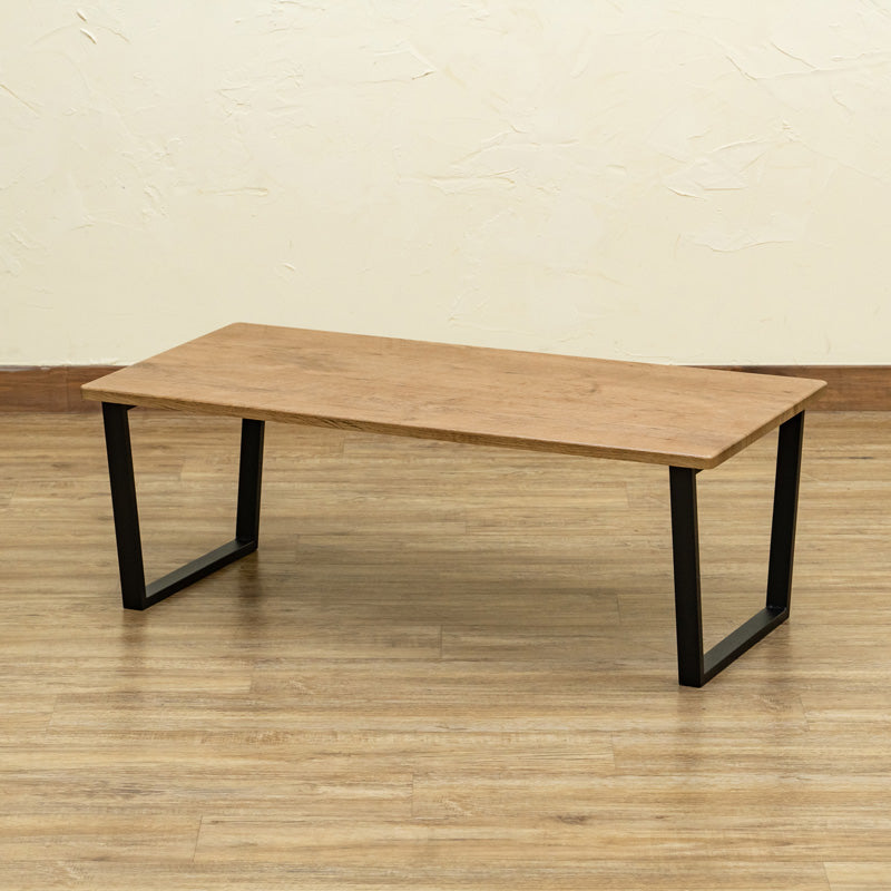 センターテーブル おしゃれ 木目 スチール 脚 異素材 長方形 90×45cm リビング ローテーブル 北欧 高級感 カフェ風 インテリア 西海岸風 ブルックリン 【納期B】【skb-utk20】
