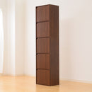 カラーボックス 棚 収納棚 横置き 横向き A4 サイズ 収納可能 隙間収納 すき間 本棚 収納ボックス オープンラック 目隠し 扉 戸 ドア シンプル 木目柄 スリム 白 【納期A】【a4-t5d】