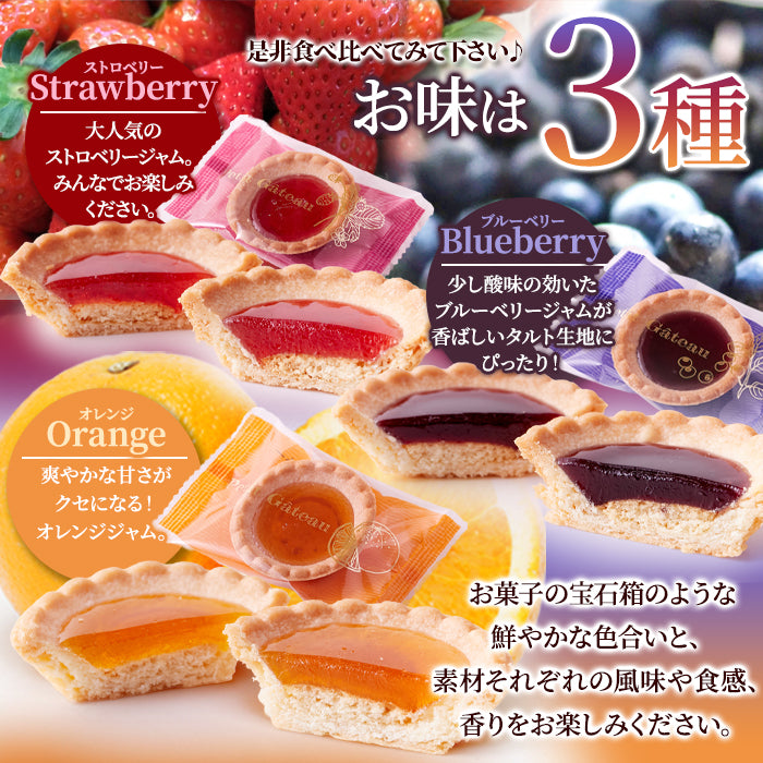 フルーツジュエルタルト タルトケーキ ジャムタルト フルーツ くだもの 果物 イチゴ いちご ブルーベリー オレンジ 個包装 お菓子 おやつ 【納期E】【sm00010802】