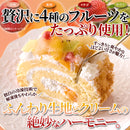 フルーツケーキ ロールケーキ 白桃 黄桃 ピーチ イチゴ 苺 キウイ 生クリーム 大きい サイズ 美味しい 誕生日 記念日 4人前 5人前 【納期E】【sm00010774】