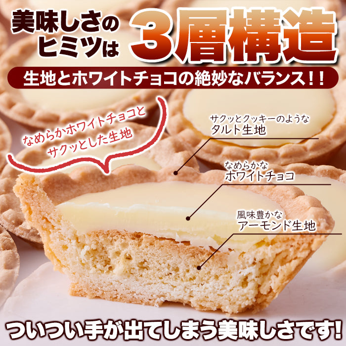 ホワイトチョコタルト ホワイトチョコレート タルトケーキ 大容量 洋菓子 スーツ デザート おかし おやつ アーモンド生地 個包装 小分け 【納期E】【sm00010814】
