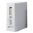 米びつ スリム 5kg用 おしゃれ コンパクト 無洗米 一人暮らし 計量レバー 洗える 米櫃 キャスター 黒 ブラック 白 0.5合 計量 ライスストッカー ボックス 【納期A】【toh-4974908752797】