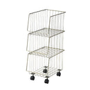 ワゴン 3段 ラック キャスターつき リビング 収納 棚 玄関 収納ラック ランドリー リビング おしゃれ スタイリッシュ スチールラック 【納期B】【azm-akb-438】