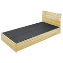 ベッドフレーム 引き出しつき 収納 おしゃれ シンプル コンセント付き 【納期A】【azm-b-90s】