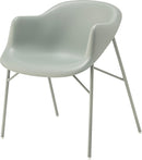 ダイニングチェア 北欧 アームチェア 1人掛け カーブ デザイン 肘掛け ひじ掛け 肘付き おしゃれ 湾曲 くすみ アースカラー カフェ風 椅子 ベージュ グリーン 緑 【納期A】【azm-cl-489】