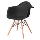 椅子 ダイニングチェア 肘掛付き 白 ホワイト 黒 ブラック オレンジ おしゃれ デザイナーズ インテリア 【納期A】【azm-cl-799bk】