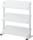 ラック 3段 棚 スチールラック 収納棚 オープンラック ディスプレイラック マガジンラック リビング 店舗用 什器 ブラック 黒 ブラウン 茶色 ホワイト 白 【納期A】【azm-dis-73】