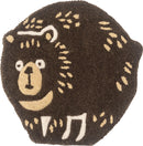 チェアマット 座布団 チェアシート クッションシート おしゃれ かわいい 面白い おもしろ アニマル 動物柄 猫 ネコ フクロウ ひつじ 羊 クマ 熊 円形 丸型 【納期B】【azm-fab-012】