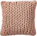 クッション 40×40cm ニット 編み込み おしゃれ くすみ 色 アースカラー 韓国インテリア コットン 綿 かわいい もこもこ ガーリー ロマンチック 姫系 ピンク 白 【納期B】【azm-fab-101】