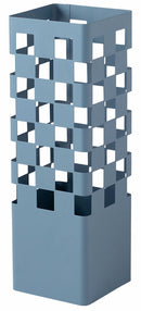 傘立て おしゃれ スリム スチール 外置き 屋外 屋内 玄関 北欧 安定感 水受け トレー ブルー 青 黒 ブラック モダン スタイリッシュ デザイン アート チェック柄 【納期B】【azm-lfs-183】