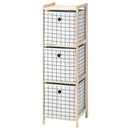 チェスト 3段 折り畳み 収納棚 引き出し おしゃれ 玄関 リビング 【納期B】【azm-lfs-380】