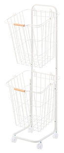 ランドリーバスケット 洗濯かご 洗濯物カゴ 洗濯物入れ 脱衣所 ランドリー キャスター 収納バスケット シンプル おしゃれ ブラック 黒 ホワイト 白 【納期B】【azm-lfs-881】