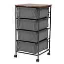 チェスト 4段 キャスター付き 引き出し 収納棚 収納ラック 衣類 雑貨 小物類 ダイニング 玄関 寝室 洗面所 ランドリー シンプル おしゃれ カジュアル 【納期B】【azm-mip-574】