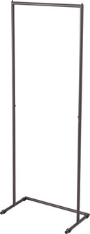 ハンガーラック スリム シンプル スチール製 シャープ 使いやすい 頑丈 フレーム グレー ホワイト 白 ハンガースタンド パイプ 固定脚 インダストリアル コート 【納期B】【azm-mip-64】