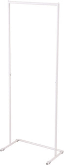 ハンガーラック スリム シンプル スチール製 シャープ 使いやすい 頑丈 フレーム グレー ホワイト 白 ハンガースタンド パイプ 固定脚 インダストリアル コート 【納期B】【azm-mip-64】