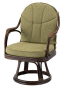 リクライニングチェア 椅子 背もたれ 肘掛け ひじ付き 回転 座面 高座椅子 和風 和室 柄 モダン 無地 フロアチェア 天然素材 ラタン 脚 フレーム リビング 書斎 【納期B】【azm-nrs-440】