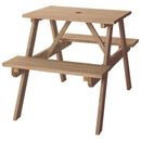 ガーデンテーブル ベンチ 椅子 木製 2人掛け用 パラソル穴付き ガーデニング 家具 テーブル 一体型 ブラウン ホワイト 白 おしゃれ ナチュラル 北欧 庭 屋外 【納期A】【azm-ods-91】