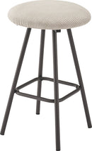 スツール 椅子 腰掛け シンプル コーデュロイ かわいい 北欧 おしゃれ 韓国風 デザイン 円形 ラウンド型 丸 インダストリアル グリーン 緑 グレー くすみカラー 【納期B】【azm-pc-15】