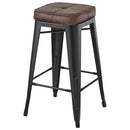 ハイスツール 椅子 クッション座面 合皮 おしゃれ スタッキング 重ねられる 【納期A】【azm-pc-252】