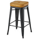 ハイスツール 椅子 クッション座面 合皮 おしゃれ スタッキング 重ねられる 【納期A】【azm-pc-252】