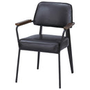 ダイニングチェア 椅子 肘掛け ひじ付き おしゃれ 北欧 レトロ ソフトレザー 革 アンティーク調 アメリカン シンプル オフィス 事務所 応接室 リビング 書斎 【納期A】【azm-pc-75】