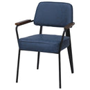 ダイニングチェア 椅子 肘掛け ひじ付き おしゃれ 北欧 レトロ ソフトレザー 革 アンティーク調 アメリカン シンプル オフィス 事務所 応接室 リビング 書斎 【納期A】【azm-pc-75】