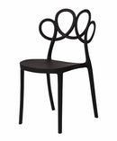 チェア おしゃれ 椅子 イス ダイニングチェア 北欧 オシャレ デザイン 背もたれ 肘掛けなし スタッキング 重ねられる 収納 黒 ブラック グレー 白 ホワイト 【納期A】【azm-pc-974】