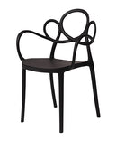 チェア おしゃれ 椅子 ダイニングチェアー 北欧 インテリア デザイン 背もたれ 肘掛け アームチェア スタッキング 重なる 収納 黒 ブラック グレー 白 ホワイト 【納期A】【azm-pc-975】