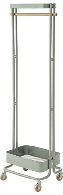 ハンガーラック おしゃれ 北欧 スリム 幅50cm ハンガーワゴン キャスター付き 収納付き 収納棚 ロング 大きい コート ワンピース ハンガーポール メッシュ棚 【納期B】【azm-pw-55】