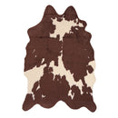 ラグ 牛柄 ウシ うし カウ cow 黒 ブラック 茶色 ブラウン おしゃれ ラグマット 床材 カーペット マット 玄関 リビング デザイン リアル インテリア アクセント 【納期B】【azm-rg-15】