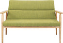 ソファ 二人掛け 2人用 北欧 おしゃれ 肘掛け ひじ付き シンプル グリーン 緑 ベージュ ファブリックソファ 天然木製 脚 リビング ソファー ナチュラル 【納期A】【azm-rto-882】