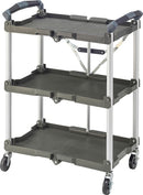 サイドワゴン 折り畳み 折りたたみ ガレージ 車庫 玄関 オフィス 現場 職場 会社 棚 収納 キャスター付き スリム コンパクト すき間収納 省スペース ハンドル 【納期B】【azm-wg-305】