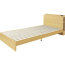 ベッドフレーム すのこ コンセント付き シングル ヘッドボード シングル 収納スペース 【納期A】【azm-b-81s-br】