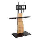 TVスタンド 棚付き テレビ台 サウンドバー専用棚 テレビスタンド アート風 インテリア オシャレ お洒落 デザイン モダン 芸術的 木目柄 【納期E】【szo-brot-set】