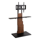 TVスタンド 棚付き テレビ台 サウンドバー専用棚 テレビスタンド アート風 インテリア オシャレ お洒落 デザイン モダン 芸術的 木目柄 【納期E】【szo-brot-set】