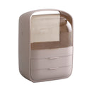 メイクボックス 大容量 コスメケース 持ち運び 化粧品 収納 かわいい おしゃれ 白 ホワイト ピンク 引き出し トレー ボトル 収納ボックス 防水 取っ手 持ち手 【納期E】【szo-cb-2dw】