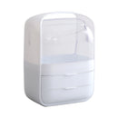 メイクボックス 大容量 コスメケース 持ち運び 化粧品 収納 かわいい おしゃれ 白 ホワイト ピンク 引き出し トレー ボトル 収納ボックス 防水 取っ手 持ち手 【納期E】【szo-cb-2dw】