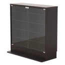 コレクションケース ガラス 棚 コレクションラック ロータイプ 深型 フィギュアケース 収納棚 おしゃれ シンプル 白 90cm ミニカー 車 コミック 本 CD DVD 食器 【納期A】【clr-d-900】