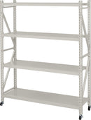 ラック 棚 収納 インダストリアル 無骨 スチール製 鉄製 スタイリッシュ シンプル 収納棚 収納ラック キャスター付き 組み立て簡単 黒 ブラック 白系 グレー系 【納期A】【azm-dis-683】