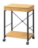 デスクワゴン サイドワゴン マルチワゴン サイドテーブル 引き出し キャスター付き スチール 脚 木製 北欧 ナチュラル おしゃれ カントリー 2段 ラック 収納棚 【納期B】【azm-end-330】